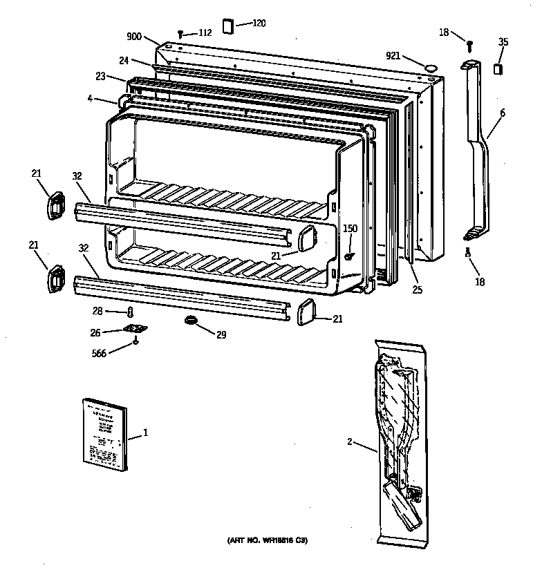 Freezer door