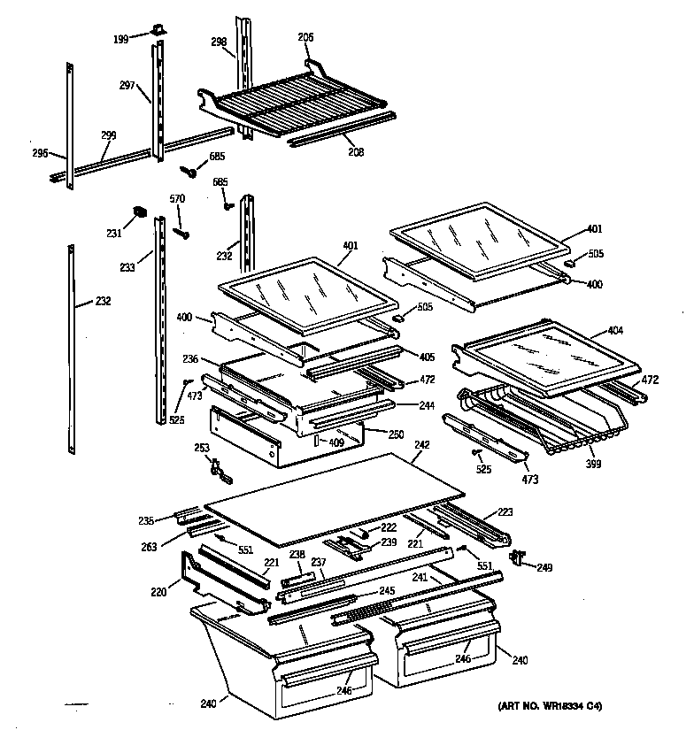 Shelf parts
