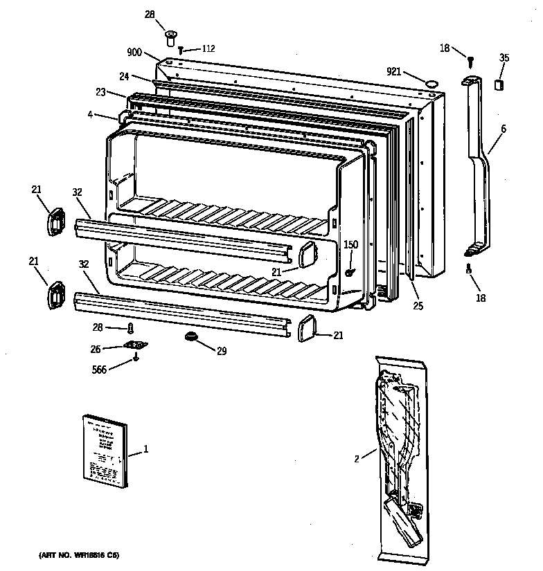 Freezer door