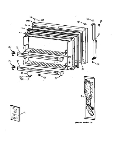 Freezer door