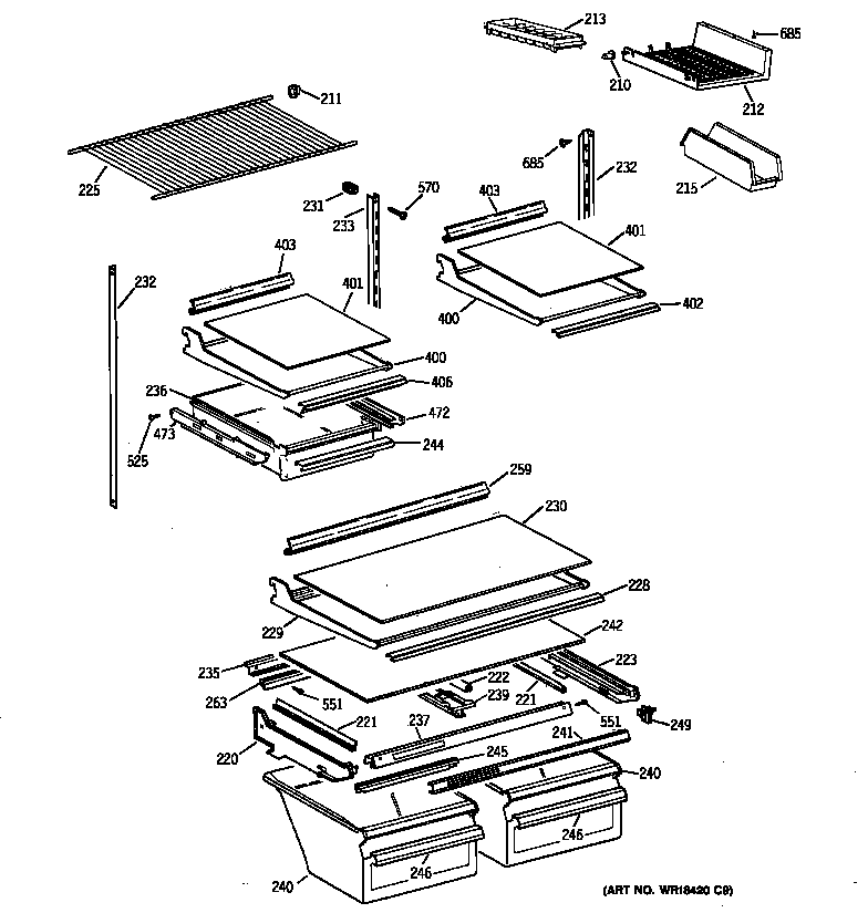 Shelf parts