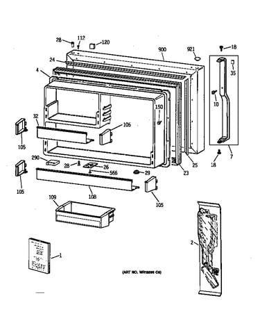Freezer door