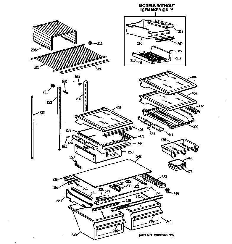 Shelf parts