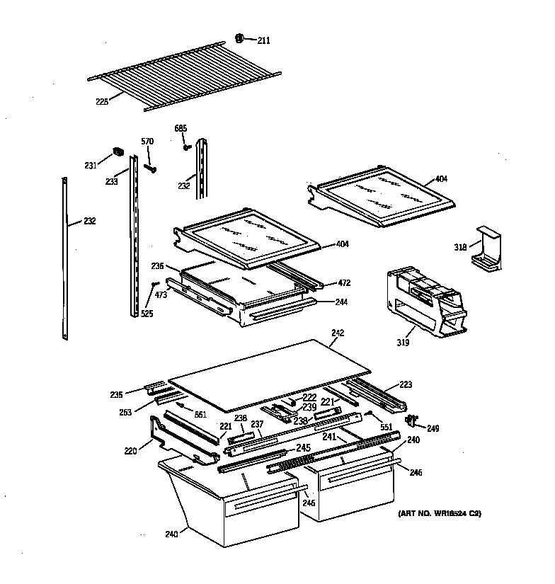 Shelf parts