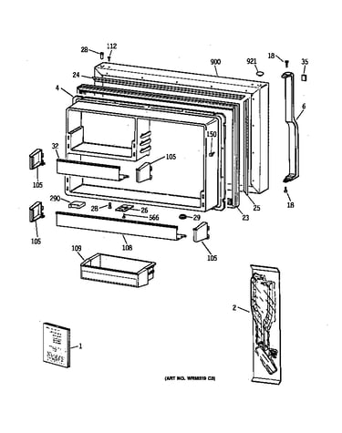 Freezer door