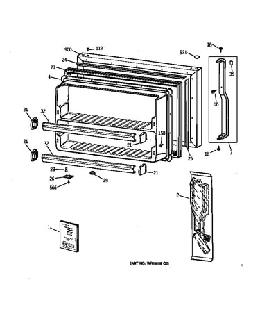 Freezer door