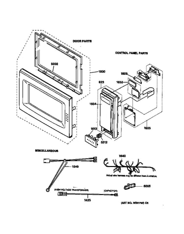 Door, control panel & wiring