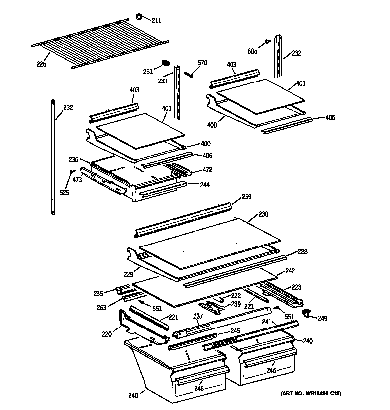 Shelf parts