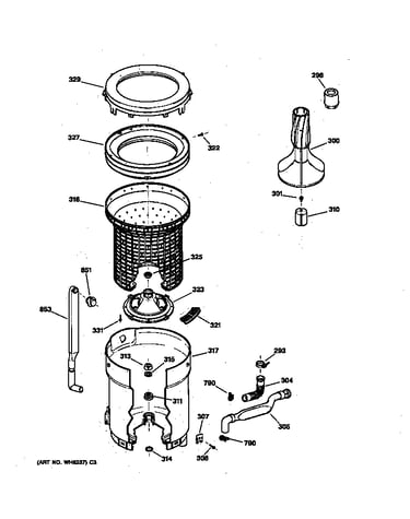 Tub, basket & agitator