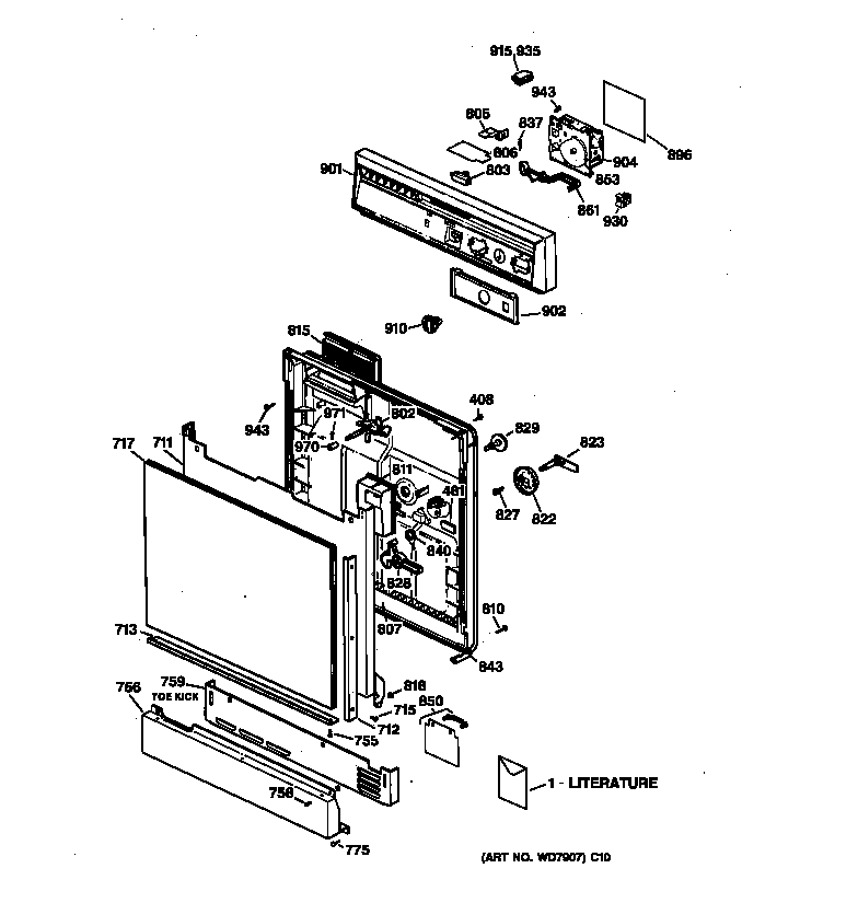 Escutcheon & door assembly