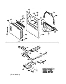 Front panel, door, gas valve & burner assembly