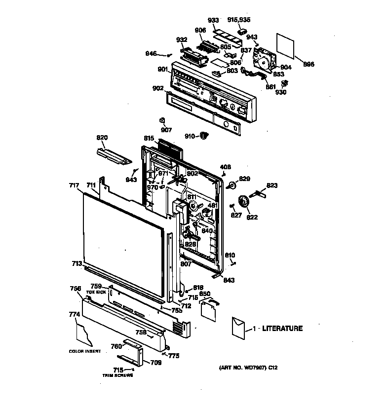 Escutcheon & door assembly