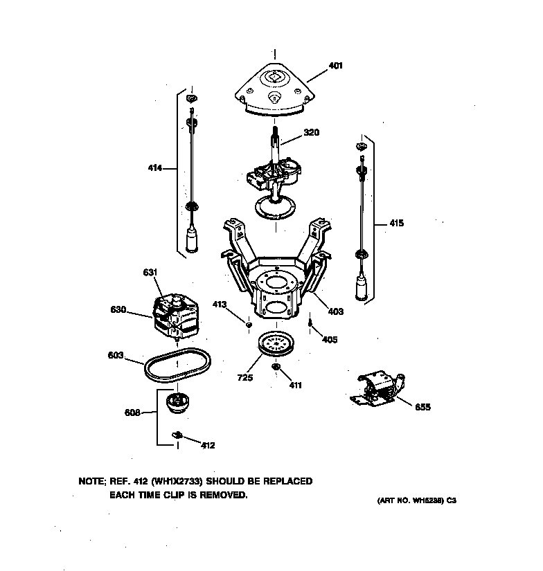 Suspension, pump & drive components