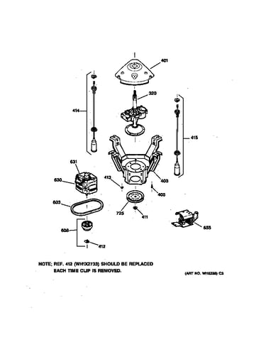 Suspension, pump & drive components