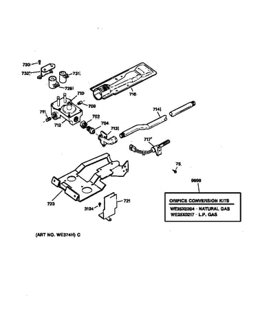 Gas valve & burner assembly