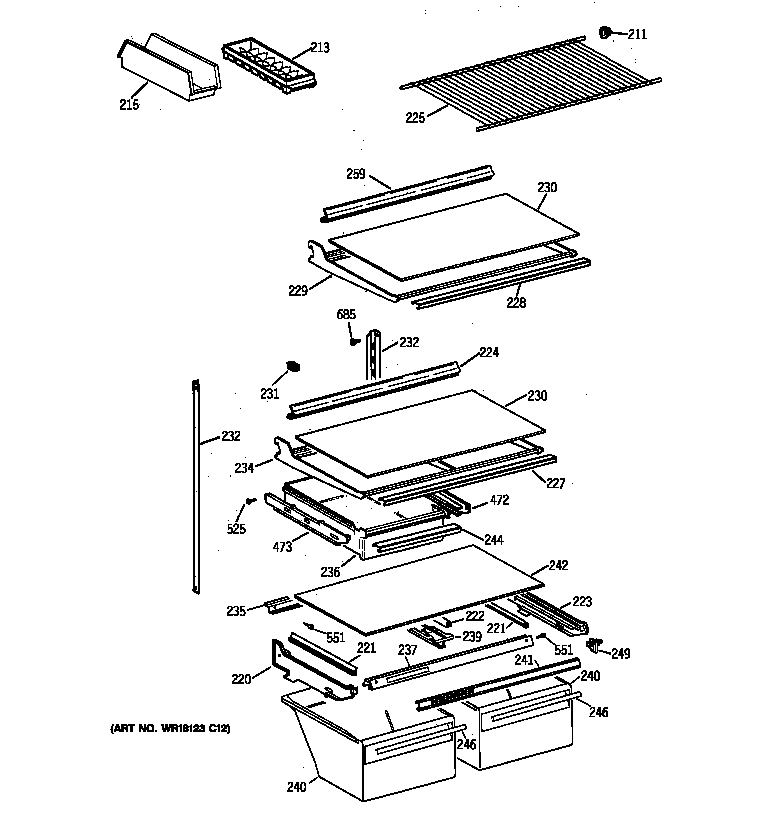 Shelf parts