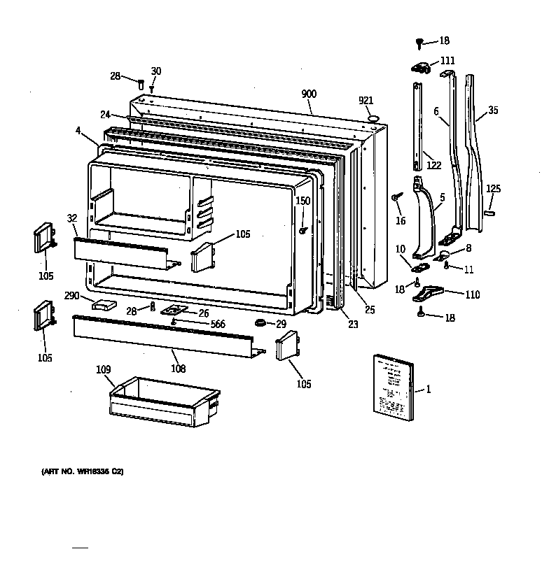 Freezer door