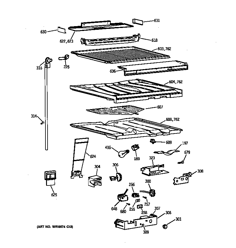 Compartment separator parts