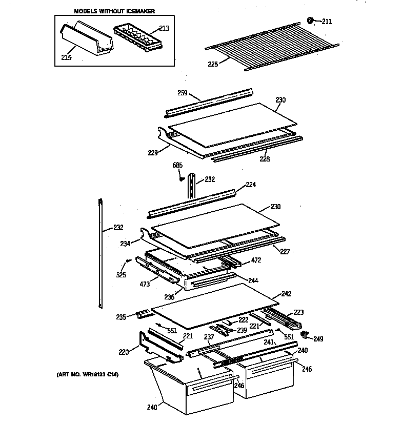 Shelf parts