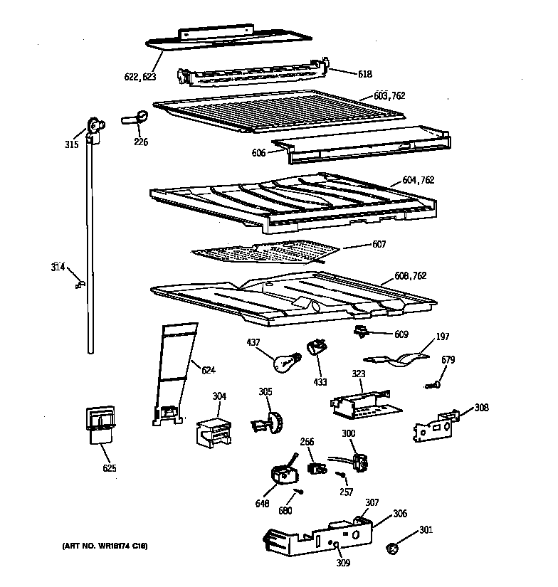 Compartment separator parts