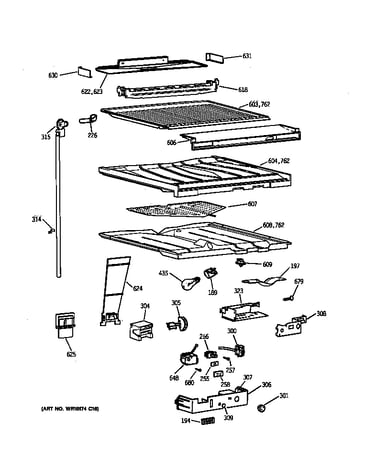 Compartment separator parts