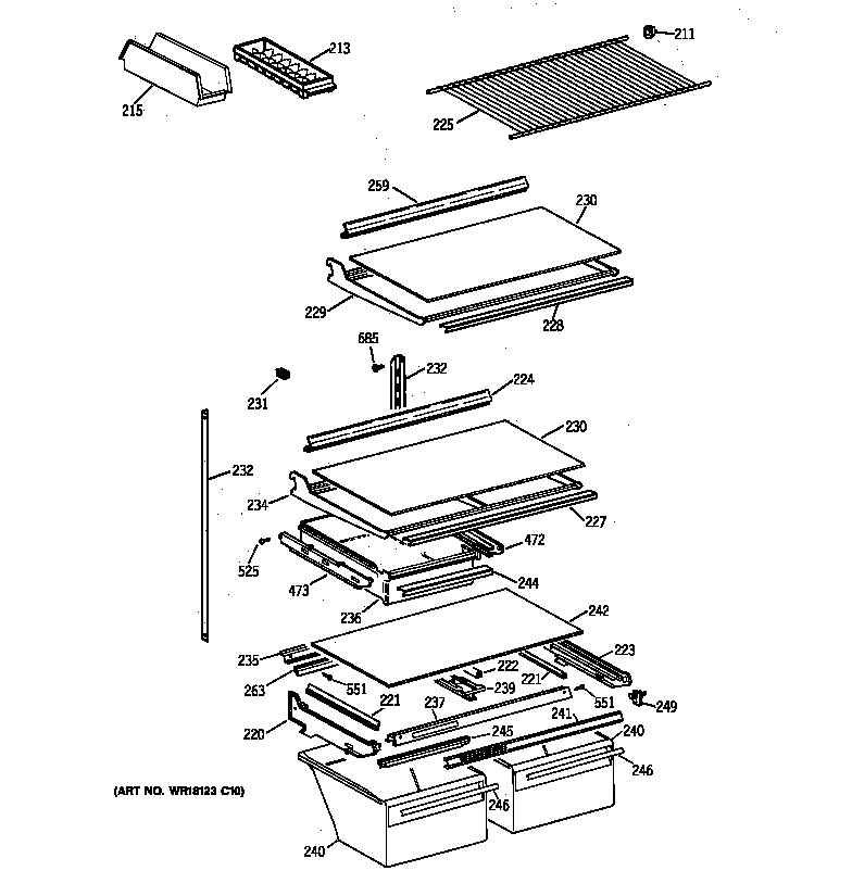 Shelf parts