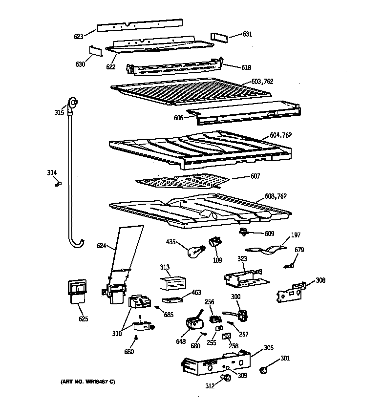 Compartment separator parts
