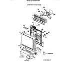 Hotpoint HDA200X-68BA escutcheon & door assembly diagram