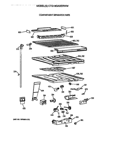 Compartment separator parts