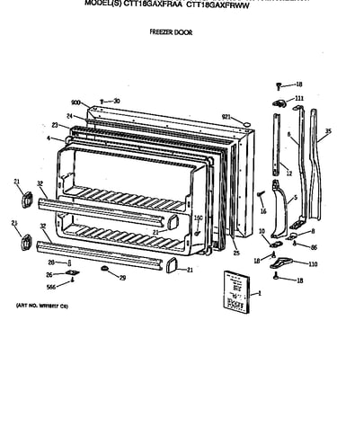 Freezer door