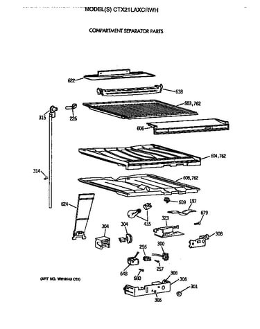 Compartment separator parts