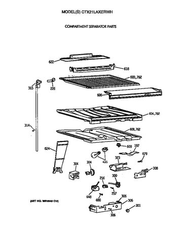 Compartment separator parts