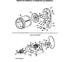 Hotpoint DLL1550SBLWH blower & drive assembly diagram