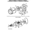 Hotpoint DLL3880SBLWW blower & drive assembly diagram