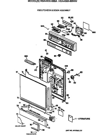 Escutcheon & door assembly