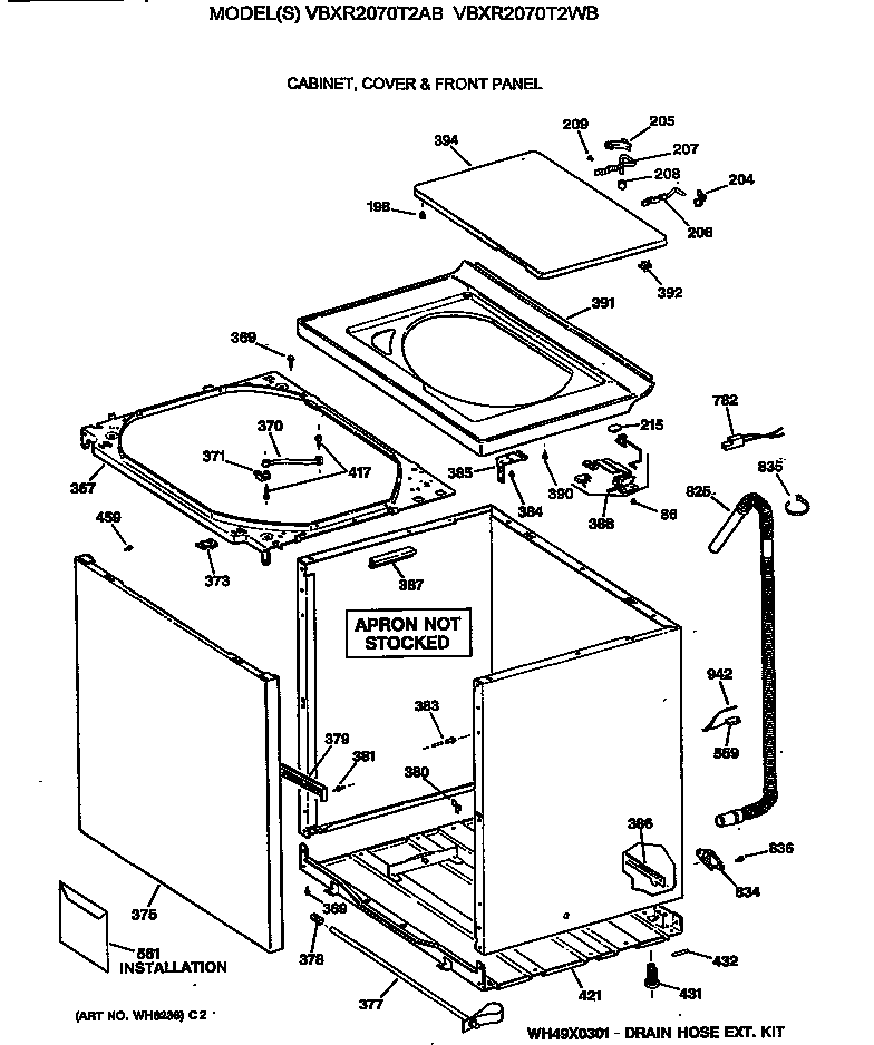 Cabinet, cover & front panel
