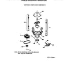 Hotpoint VBXR2070T2WB suspension, pump & drive components diagram