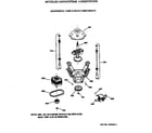 Hotpoint VJSR2070T2AB suspension, pump & drive components diagram