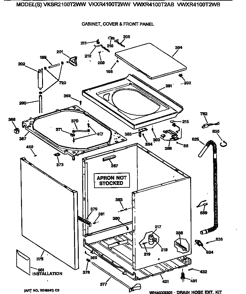 Cabinet, cover & front panel