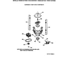 Hotpoint VWXR4100T2AB suspension, pump & drive components diagram