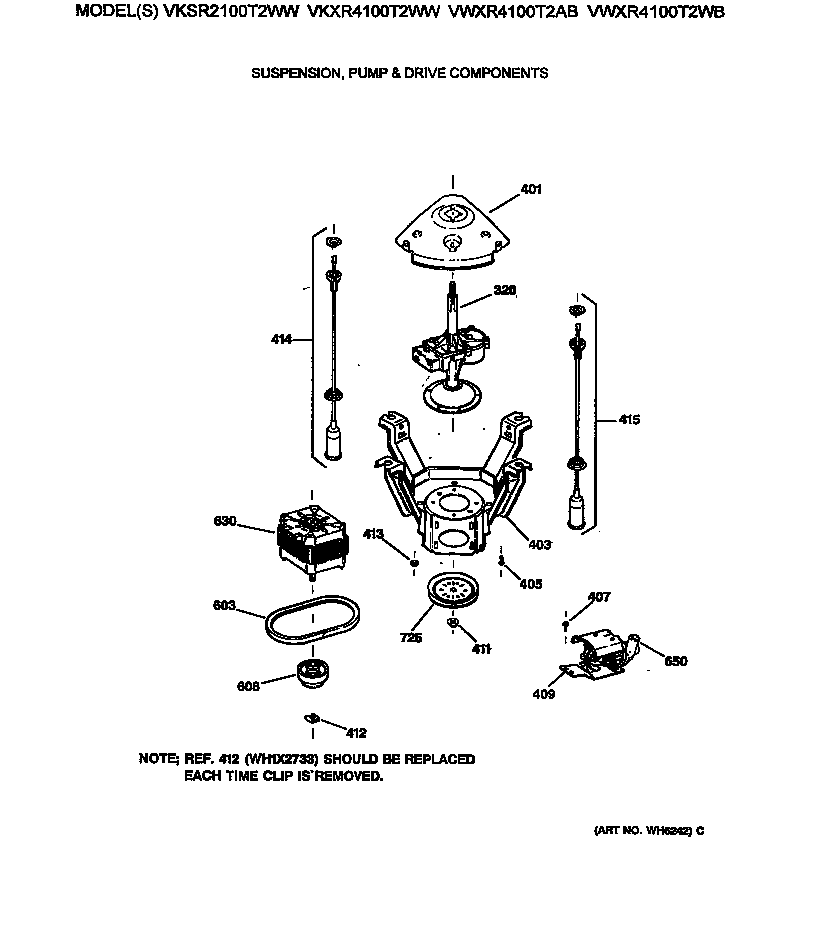 Suspension, pump & drive components