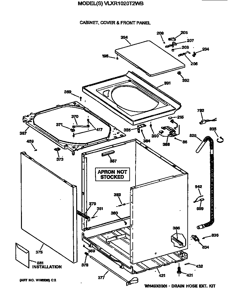 Cabinet, cover & front panel