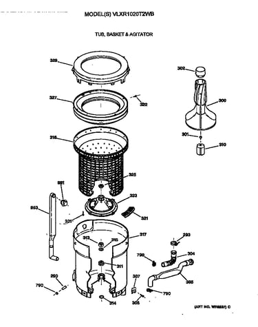 Tub, basket & agitator