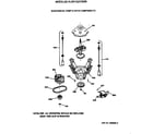 Hotpoint VLXR1020T2WB suspension, pump & drive components diagram