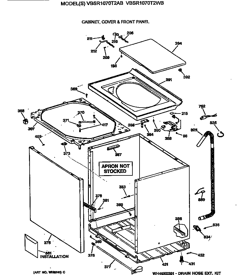 Cabinet, cover & front panel