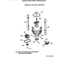 Hotpoint VBSR1070T2WB suspension, pump & drive components diagram