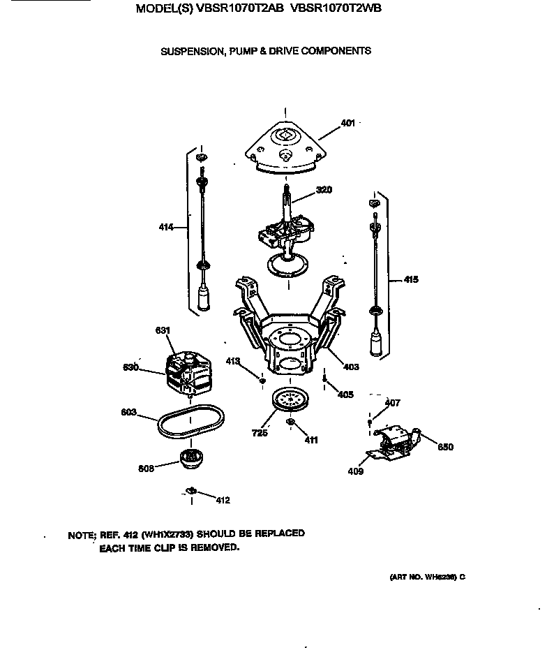 Suspension, pump & drive components
