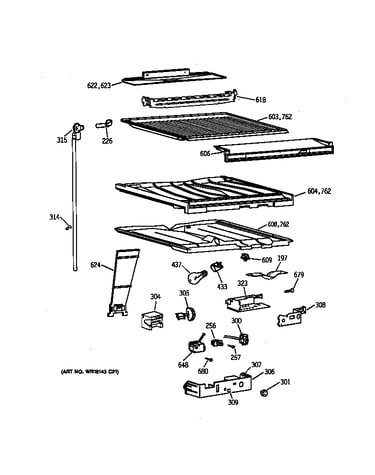 Compartment separator parts