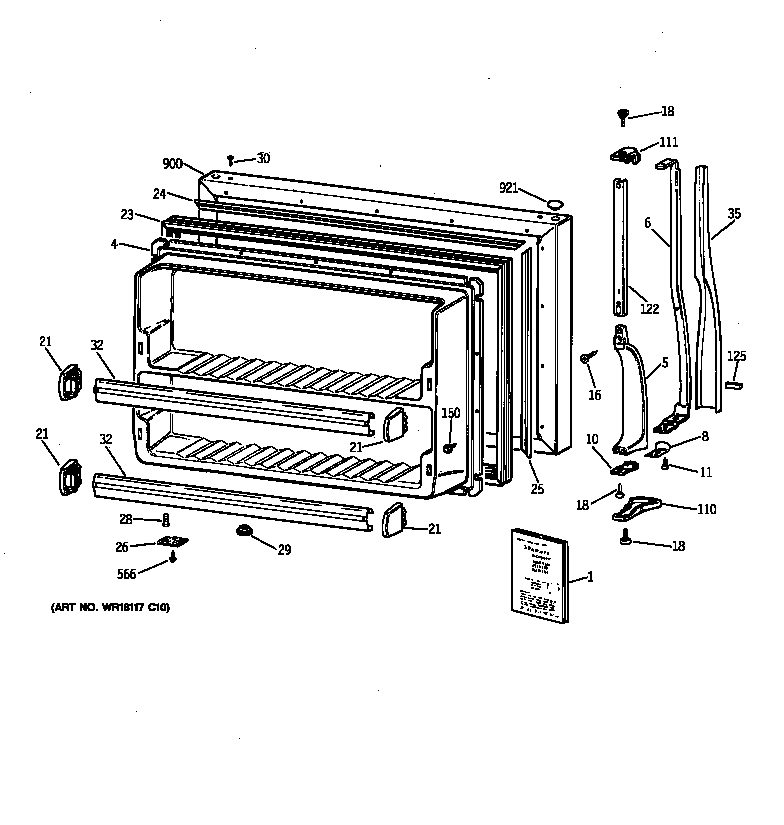 FREEZER DOOR