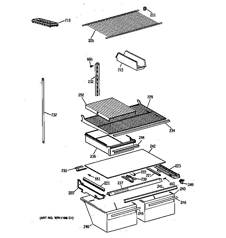 Shelf parts